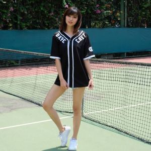 Jersey Baseball Brooklyn white Pria Wanita