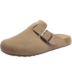 Belle | Mens Fleece-Lined Closed-Toe Birkenstock-Style Clogs
