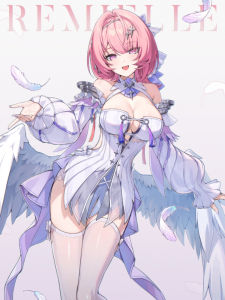Bandai | Oil Painting Anime H-Honkai R-Rozaliya E-Elysia  By Numbers Modern Wall Decor for Living Room Bedroom Perfect Gift No Frame