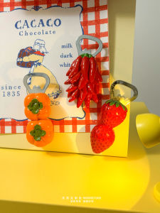 Móc Tủ Lạnh Hình Quả Dâu Tây Sáng Tạo Từ Tính Trang Trí Đồ Uống Nhà Bếp Bằng Sắt Trang Trí Nhà Cửa Móc Tủ