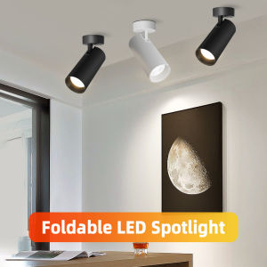 DIBILUN | Led SpotLight 220V Spot light COB Ceiling Spots Lamp Led Downlight Foldable Fixture Track Light Indoor Lighting For Kitchen Home