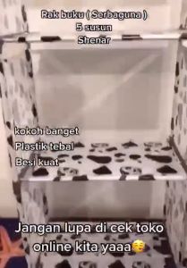 Rak Buku Portable 5 Layer-Rak Buku Single/Rak Buku Serbaguna