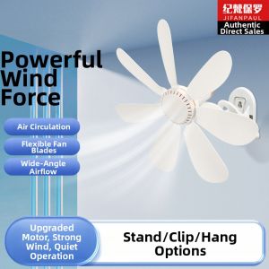 JIFANPAUL | Quiet Power Clip-On Fan with Stand