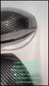 MIRROR COVER SPION TUTUP BATOK SPION CARBON CHROME HITAM DOFF BRIO RS 2014-2024 BRV 2016-2021 MOBILIO 2017-2021 JAZZ 2014-2022