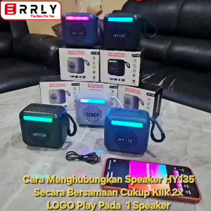ERRLY HY135 Speaker Bluetooth Portable LED RGB Lighting Speker Wireless TWS 2 IN 1 Music Heavy Bass