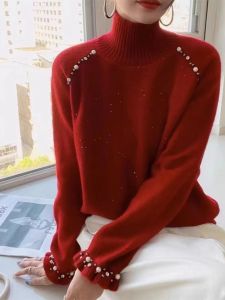 Stylish Elegance Heavily Embellished Soft Cashmere Sweater
