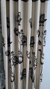 Gorden Import Mewah 2023 Kain Blackout Floking Tebal Bludru Embosh Motif Bunga Tulip
