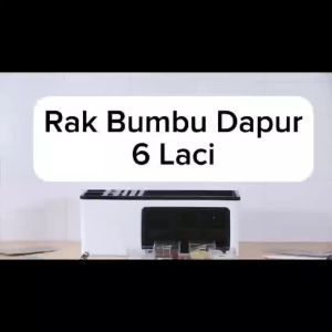 Rak Bumbu Dapur 6 Laci Gantung N6 Tempat Bumbu Dapur Serbaguna