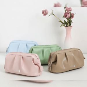 SEA CHOICE Tas Makeup Terbuka Lebar - Organizer Kosmetik Travel Berbantalan Empuk untuk Wanita Perlengkapan Mandi Kuas