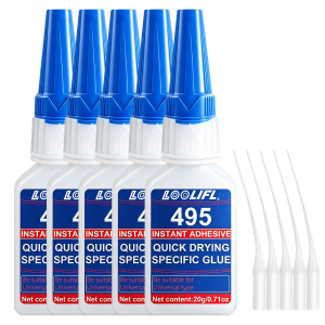 LOOLIFL495 Instant Adhesive 1-5pcs20g Quick Drying Super Glue Universal Cyanoacrylate Glue for Metal Plastic Ceramic Wood Repair