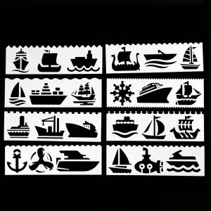 Reusable Stencil Set 8Pcs/Set Multi-Themed Drawing Templates for DIY Crafts Painting ScrapbookingCard Making & Home Decor