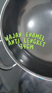 Wajan Enamel 2 Kuping Food Grade Tahan Api Anti Lengket 34cm Penggorengan Serbaguna DAIMURA STORE