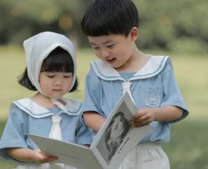 KYII Girls set two-piece Short Sleeve top children Set ky22281