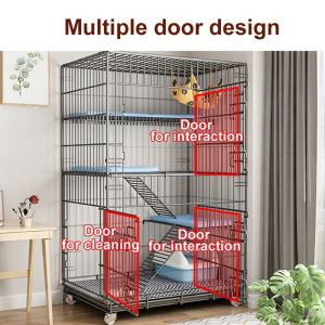 4 Layer Platform Cage for Cat Dog Cat Condo Easy Assemble Cage For Cat  Affordable 2 Layer 3 Layer With Wheels Sturdy