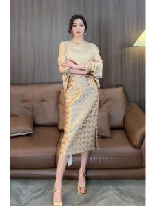 SHANGSHA | Popular Elegant Formal Dress Champagne