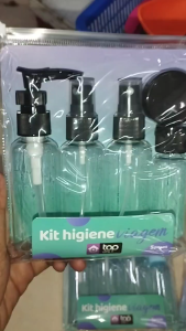 Travel Kit isi 5pcs / Kit Higiene Viagem Top Until isi 5pcs / Shere In Jar Travel Kit 5pcs