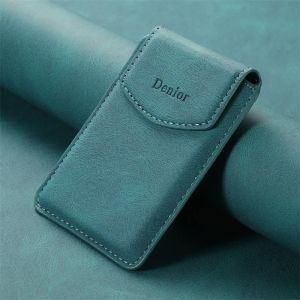 EUCAGR Ultra-Thin Magnetic Synthetic Leather Card Holder Wallet Slim Design with Cash Pocket Magnetic Closure Credit/ID Cards