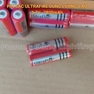 Pin sạc 3v7 - 4v2 Ultrafire Đầu nhọn Dung Lượng Cao 7800mAh chất liệu Lithium-ion dùng cho đèn pin quạt sạc...