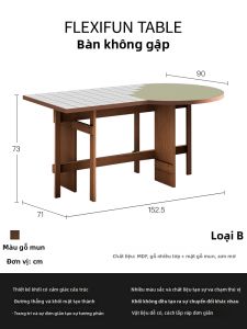 Ziinlife | Bàn Gỗ Cứng Hình Dạng Không Đều