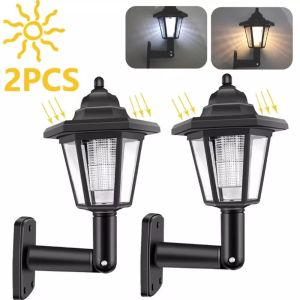 1-2PCS Solar Garden Lights Outdoor LED Street Light Wall Lighting Fixture Exterior Garden Lighting And Decorative Illumination ﻿