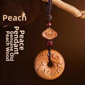 HETANGYUESHE | Peach Wood Hanging Charm Peach Wood Keychain Car Hanging
