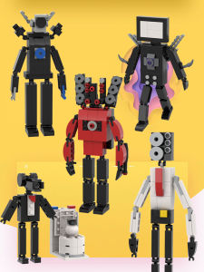 Toilet Man Monitoring Figure Building Blocks Toy with Camera Titan Sound Male Collectible Assembly Game Model Puzzle Toy
