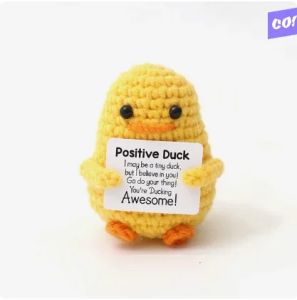 New Design Positive Energy Potato Pocket Hug Plush Doll Mini Handmade Knitted Wool Toy with Card Funny Christmas Birthday Gift