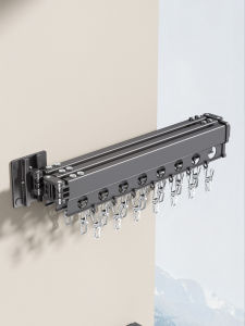 Foldable Invisible Retractable Clothesline Balcony Space Saver No Drilling Required Indoor Outdoor Quilt Drying Rack Wall Mounted