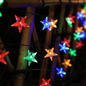 Christmas Light Strip Lights LED Star String Lights With Remote Control Fairy Lights 17Meters 11 Modes 100LED Bulbs USB Powered Outdoor Indoor Waterproof Warm Light Multicolor Cchanging Curtain String Lights Wedding Birthday Party Garden Eaves Camping
