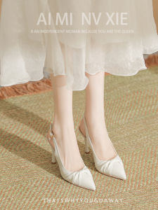 Wide Width Hollow out Single Shoes High Heels for plus Size Women Size 41 to 43 Summer New Style Fashion Sandals Korean Version