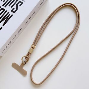 Personalize Trend Solid Color Mobile Phone Lanyard Diagonal Span Crossbody Long Rope Shoulder Strap Rope Necklace Universal