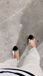 DBPLO Women Flat Shoes Round Toe Small Fragrant Style Large Size Shallow Mouth Slip on Comfortable Single Shoe