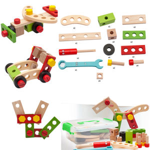 Bộ Đồ Chơi Giáo Dục Montessori Cho Trẻ Em Bằng Nhựa Và Gỗ Hộp Dụng Cụ Giả Bộ Đồ Chơi Đóng Vai Lắp Ráp Ốc Vít Mô Phỏng Đồ Nghề Thợ Mộc Dành Cho Trẻ Từ 3-12 Tuổi