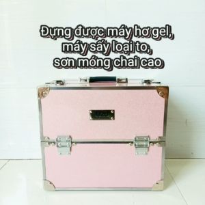 Tặng Kem dưỡng ẩm Lotion Hàn Quốc - Sale xã - Cốp đa năng Hana size 35x31x20cm chuyên nghiệp có khóa cao cấp bọc góc inox 3 tầng 6 măm đựng mỹ phẩm dụng cụ phun xăm nối mi đồ nail