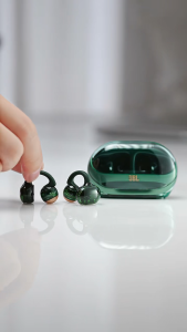 JBL Soundgear Clips Limited Special Edition Emerald Green Clip-On Wireless Bluetooth Earbuds Open-Ear Design The Pinnacle of Aesthetics