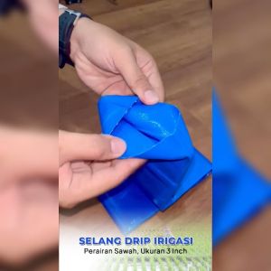 Selang Irigasi Pertanian 3 Inch Panjang 50 Meter Biru Selang Drip Irigasi COD