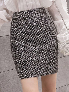 Elastic Bodycon Mini Skirt Womens Sparkling Sequin Short Skirt High Waist Versatile Colorful Glittery Trendy Autumn Winter