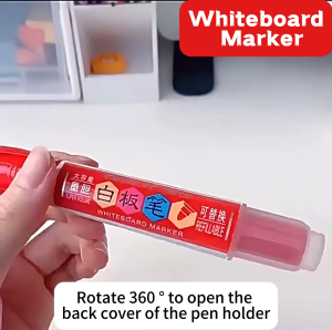 Whiteboard Marker Refillable White Board Marker Ink Cartridge Dry Erase Black/Blue/Red Ink School Office Supplles
