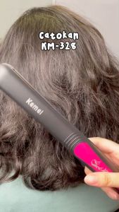PROMO!! Catokan Kemei KM-328 Hair Styling Alat Profesional Pelurus Catokan rambut 2in1