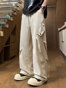 Quần Dài Công Sở Nam Mùa Hè 2025 Quần Dài Ống Đứng Mỏng Rộng Rãi Màu Kaki Quần Dài Thường Ngày Thoáng Khí