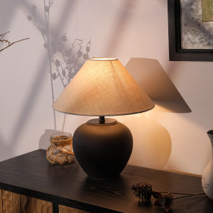 YOULIMEIJIA | New Chinese Style Japanese Wabi-Sabi Table Lamp with Vintage Ceramic Vase