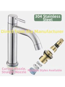 FENGHONGTAO | 304 Stainless Steel Single Handle Lavatory Faucet
