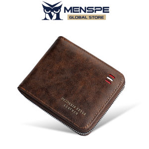 MENSPE Mens Short Wallet Soft PU Short Wallet Multi-Functional Wallet Retro Large Capacity Purse Multi-Card Position ID Credit Cards Holders Coin Pouch PU Leather Coin Bag Business Wallets