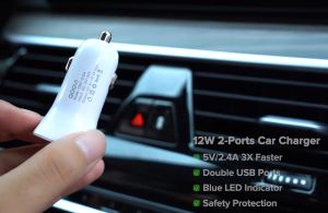 Qoovi 4.8A Bộ sạc sạc nhanh xe cho điện thoại di động Cổng USB kép cổng phí cho Iphone 14 Xiaomi Samsung Huawei Oppo Vivo sạc xe hơi nhanh chất lượng cao