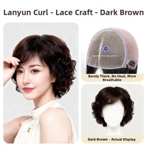 Afuluodi | Anti-Aging Thickening Real Human Hair Full Wig
