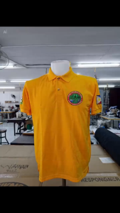 SCAN FIRST RESPONDER Honey Comb Cotton Gold Yellow Mens Polo Shirt with Embroidered Patches