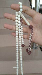 Tasbih Tulang Unta 8mm original Mesir (Camel Bone Beads)