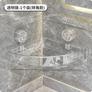 Suction Cup Corner Shelf Bathroom Bathroom Toilet Sink Shower Room Punch-Free Wall Triangle Storage Rack