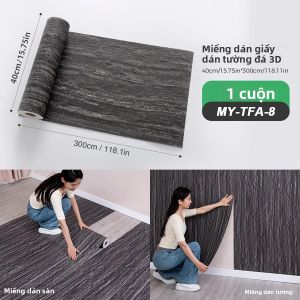 1 Cuộn Nhãn Dán Tường Bằng Đá Đục Lỗ Tự Dính SXP Dày 22mm Giấy Dán Tường Vinyl Phong Cách Hiện Đại Có Thể Bóc Và Dán Cho Mọi Không Gian Trong Nhà 1575x11811In