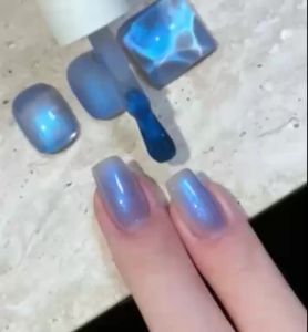 MIANEL Santorini Gel Sơn Móng Tay 12ML Mùa Đông 2026 Bộ Dụng Cụ Làm Móng Tay Làm Trắng Da Màu Xanh Trong Suốt Hợp Thời Trang - 1-12PCS